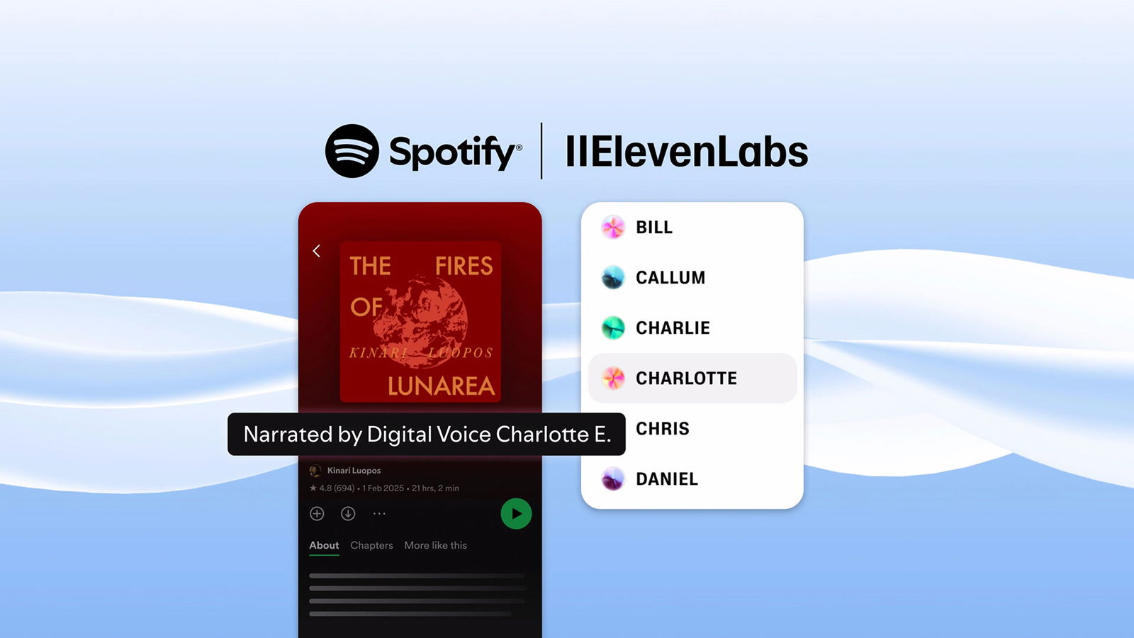 Spotify allows Audiobooks narrated by ElevenLabs