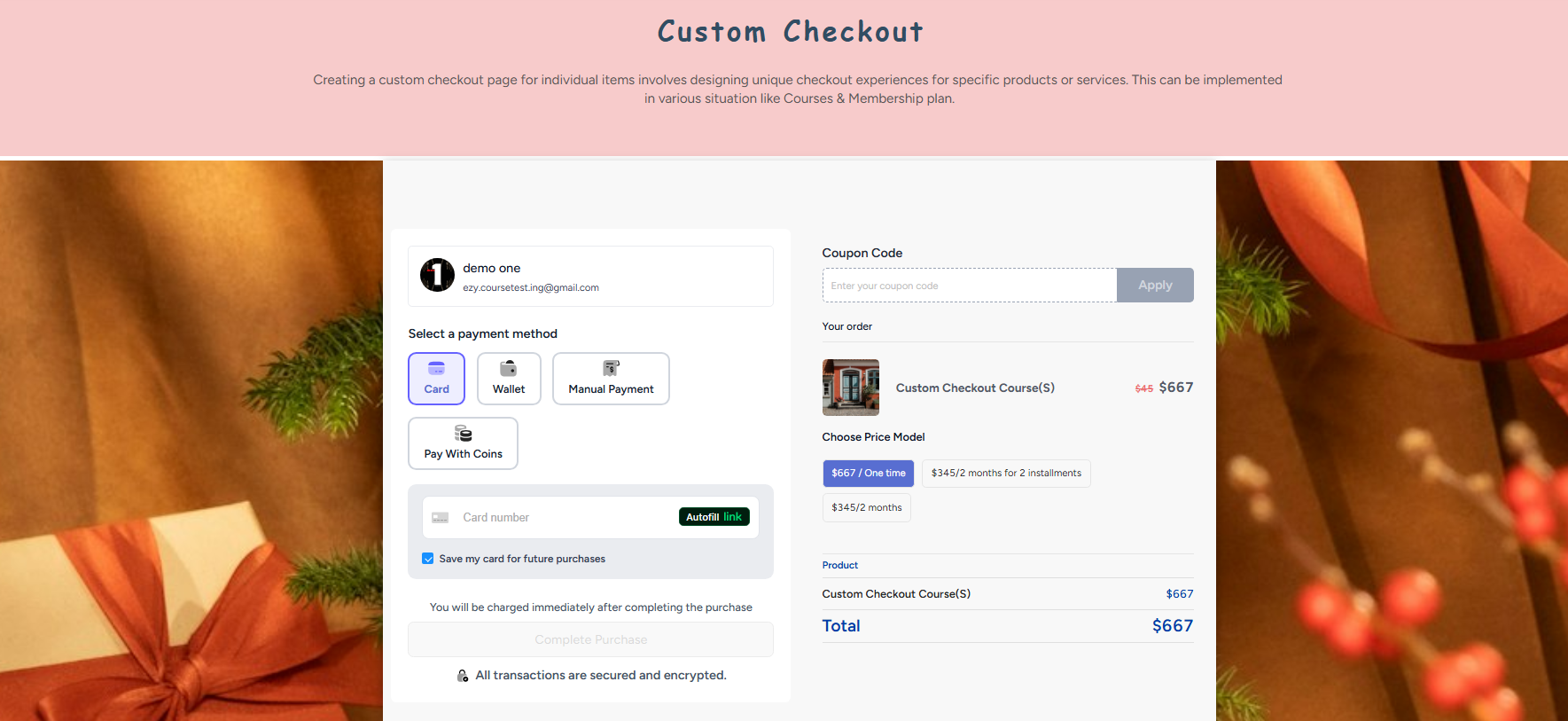 Customize Your Checkout Page