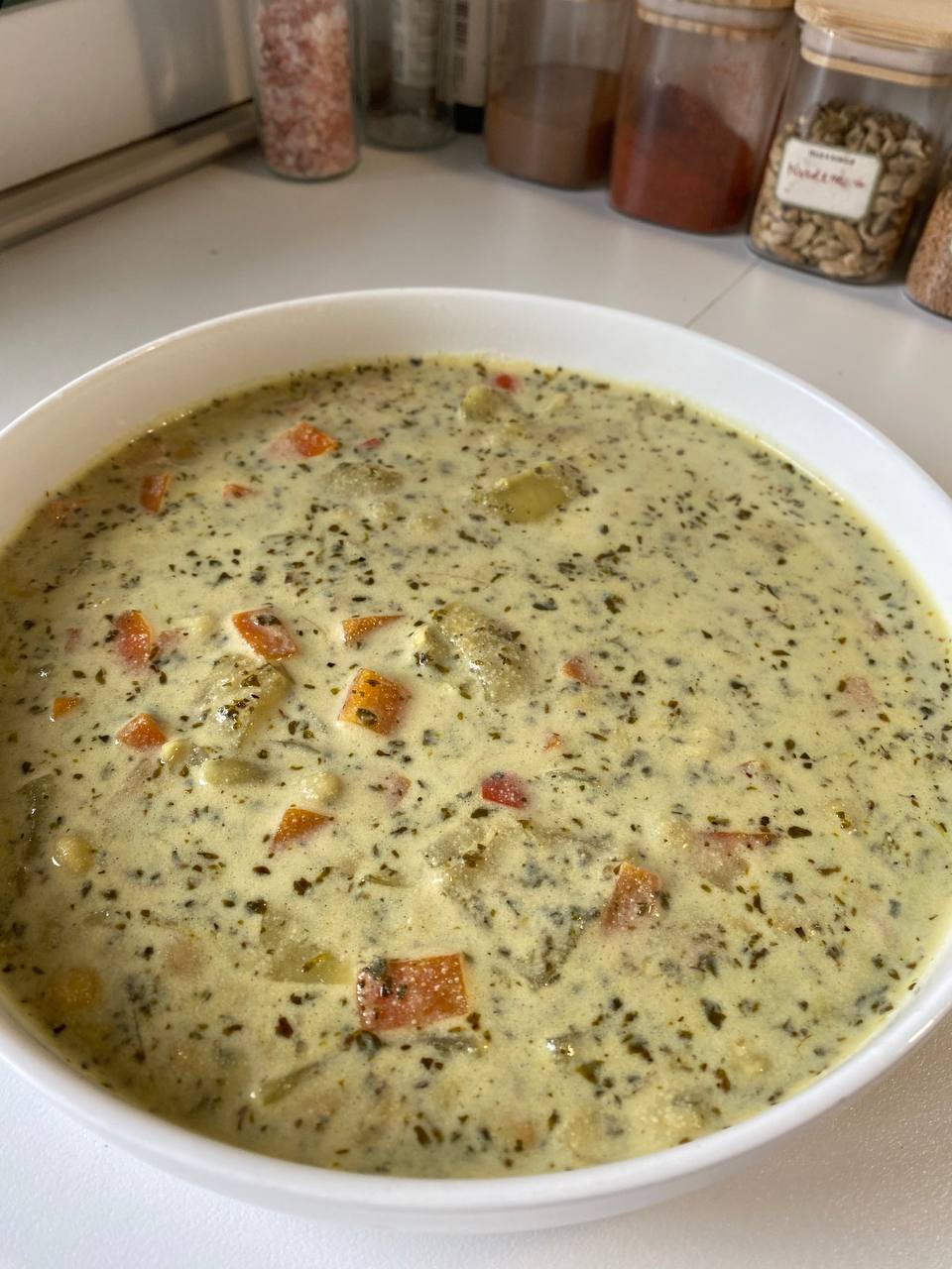 Eiwitrijke Kikkererwten tofu soep (Vegan)