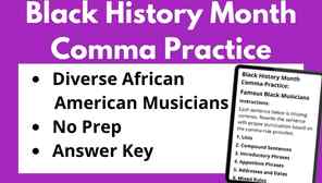 Black History Month Comma Practice – A Grammar Resource for Homeschool Families with ADHD Students