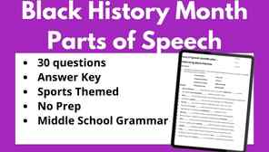 Black History Month Parts of Speech