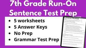 ? 7th Grade Run-On Sentence Practice for Homeschoolers with Light Up Literature™ Curriculum ?