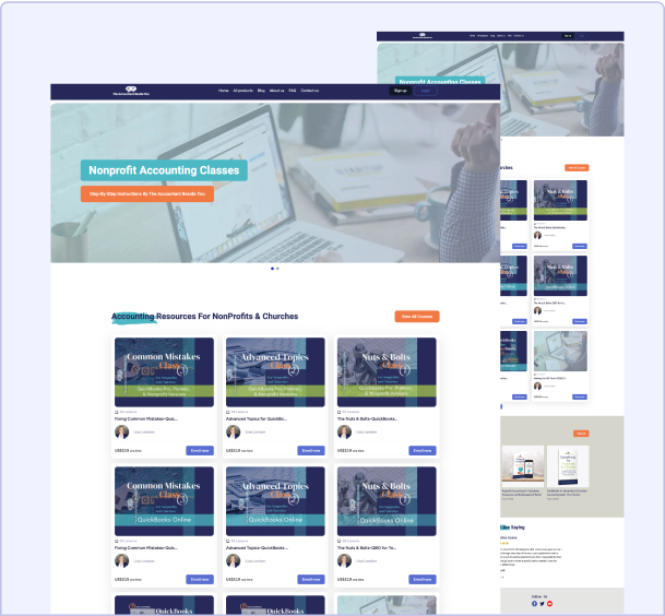 Accountant Beside You Classes website built with ezycourse