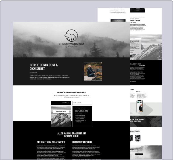 Breath Work Way website built with ezycourse