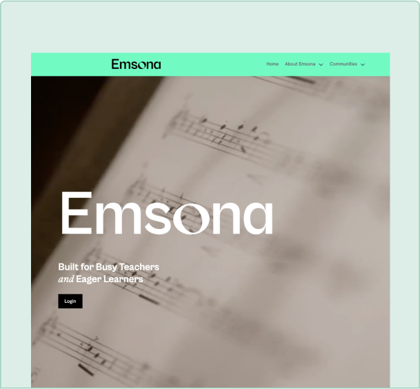 Emsona website built with ezycourse