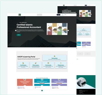AAOIFI eLearning Portal website built with ezycourse