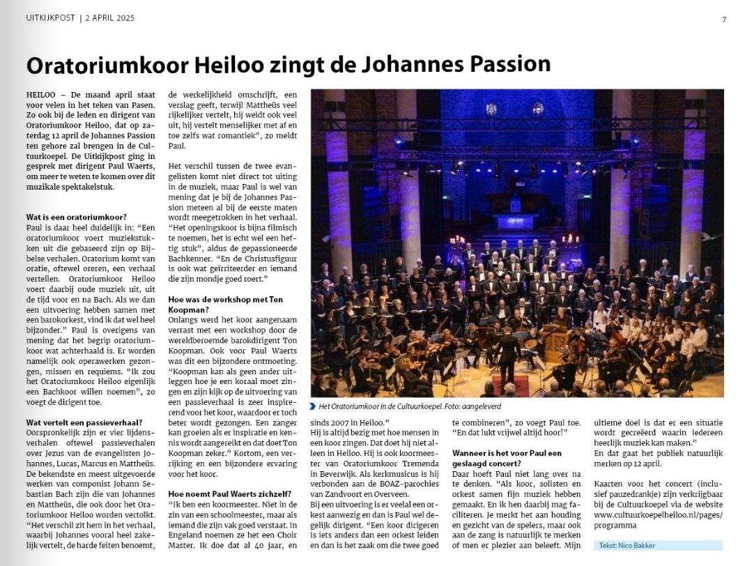 In de Uitkijkpost van 2 april 2025