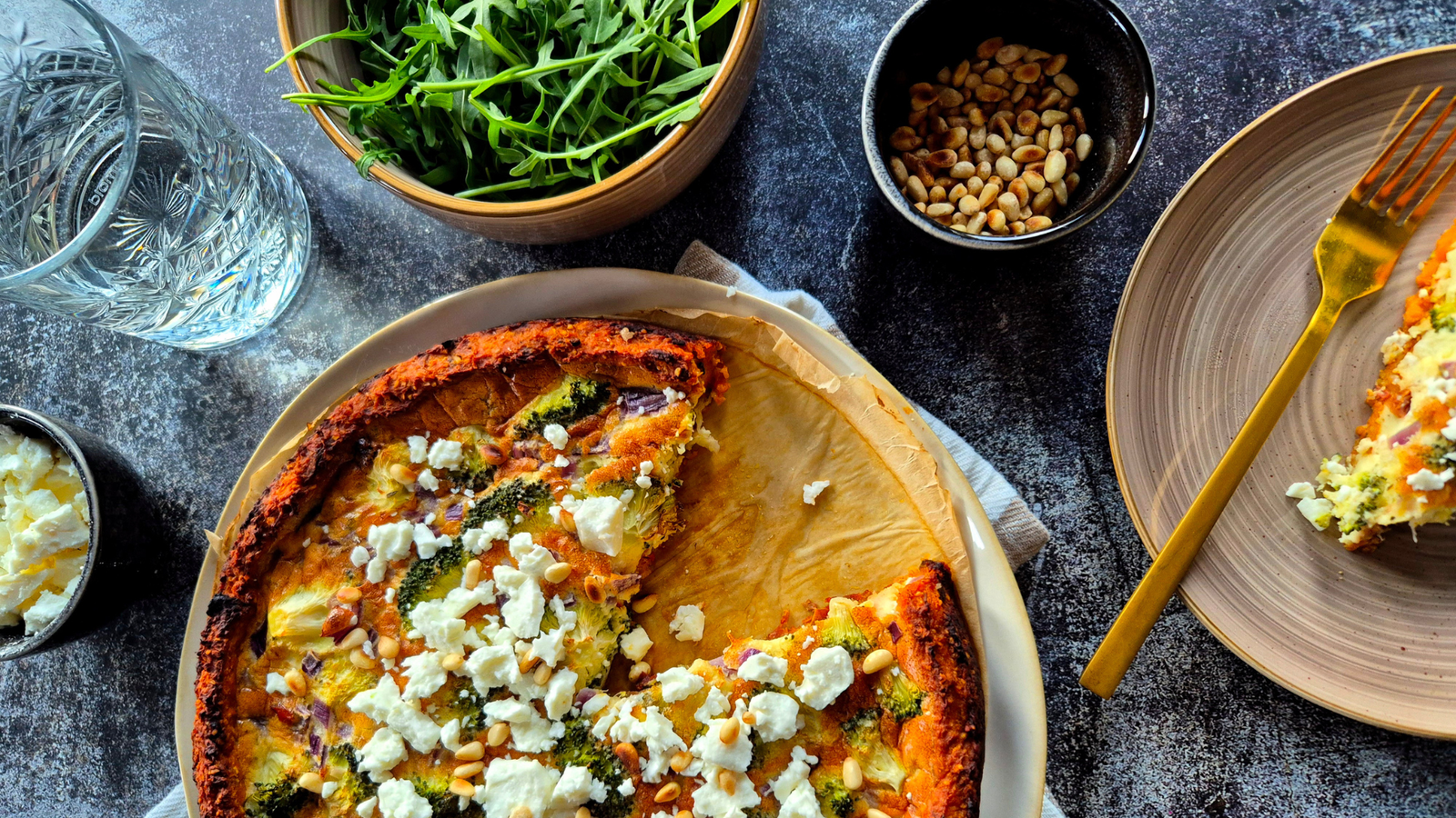 Quiche met zoete aardappel