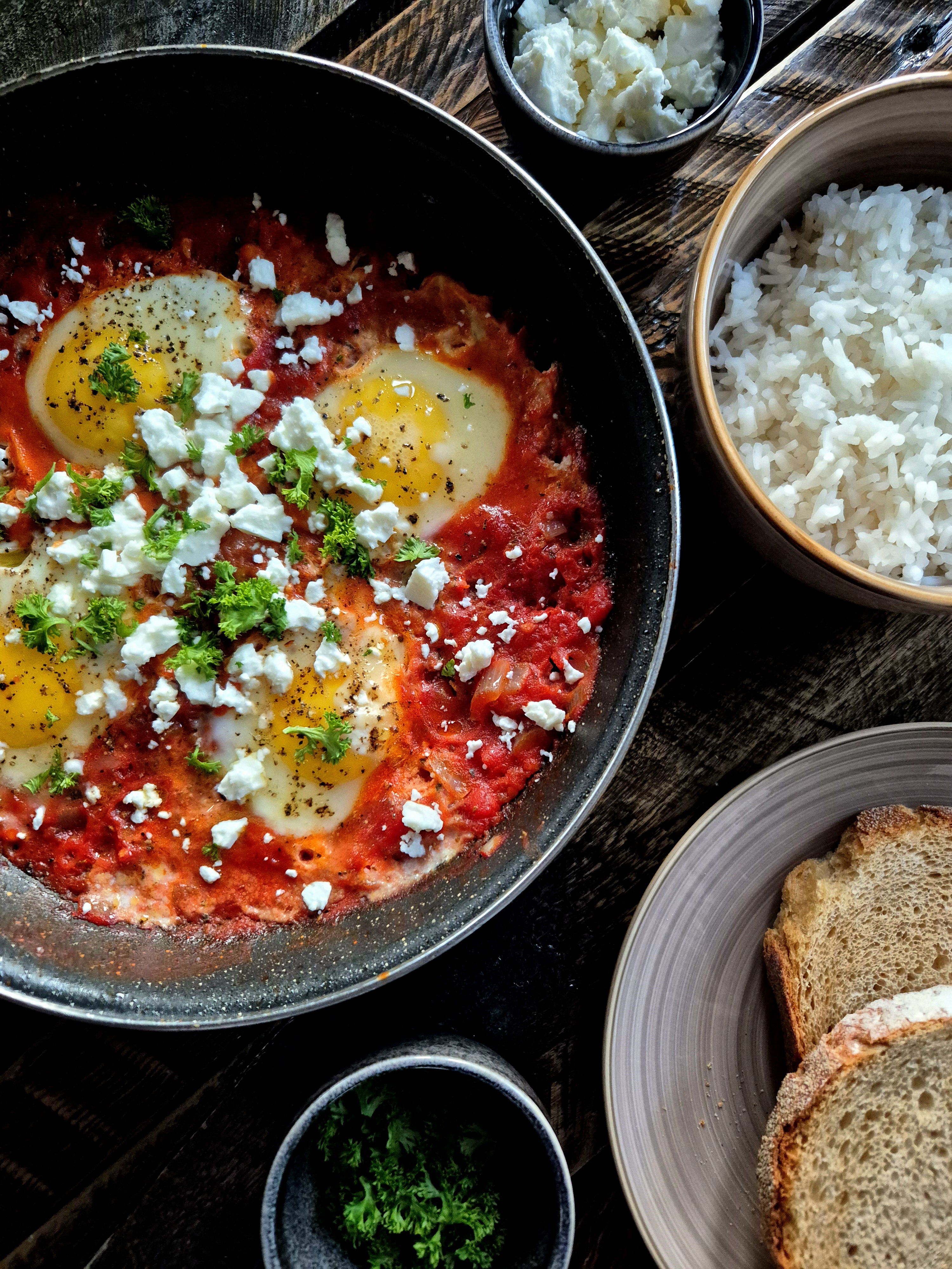 Shakshuka met tomaat en paprika
